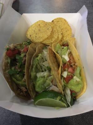 Chicken, shrimp and veggie taco