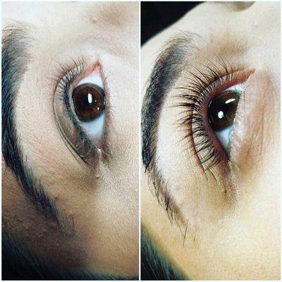 Lash lift and tint