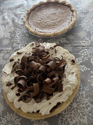 Pumpkin Pie and French Silk Pie