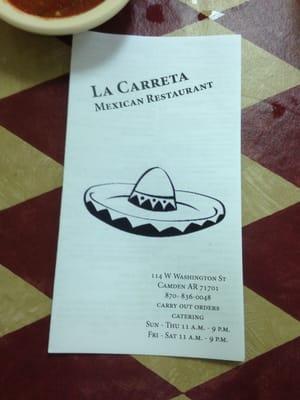 Cover menu