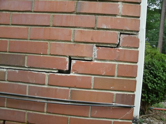 Cracks in the Bricks? Foundation settling? Call us - we can fix it for you.