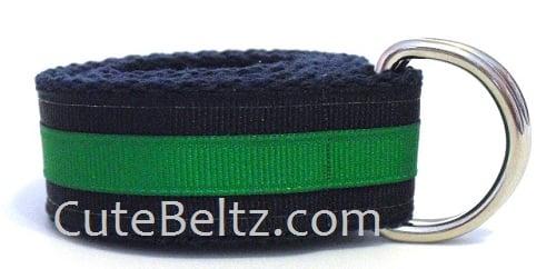 Navy & Green Boys D-ring Belt - Toddler & Kids Belt