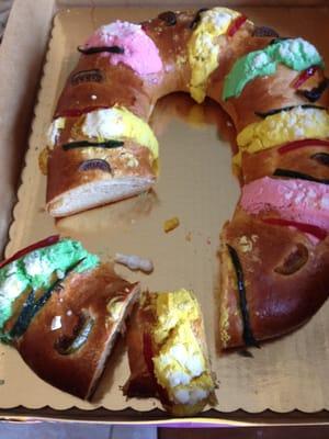 Rosca de Reyes, baked fresh in their bakery.