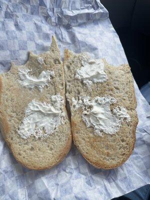 Outraged i paid extra for cream cheese and this is what i got!