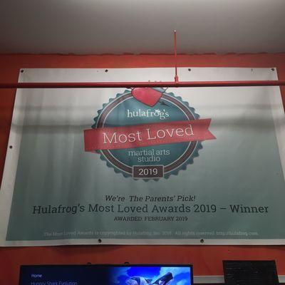 Hulafrog's Most Loved martial arts studio 2019