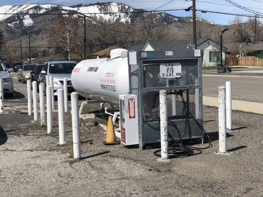 Saturday, April 13, 2019: propane station.