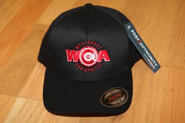 West Coast Audiophiles (WCA) hat embroidered by Tess's Embroidery.