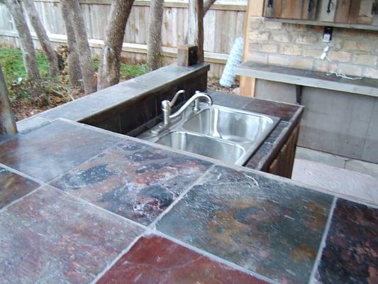 Outdoor kitchens, entertainment areas and patios.  Tile work