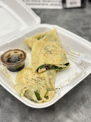 Pesto Chicken Crepe