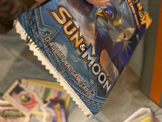 Fake Pokémon card pack