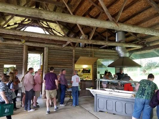 Dinner Line, grill, salad bar