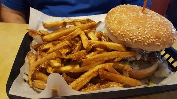 fresh cut fries  enough to share with the infamous Hodges burger