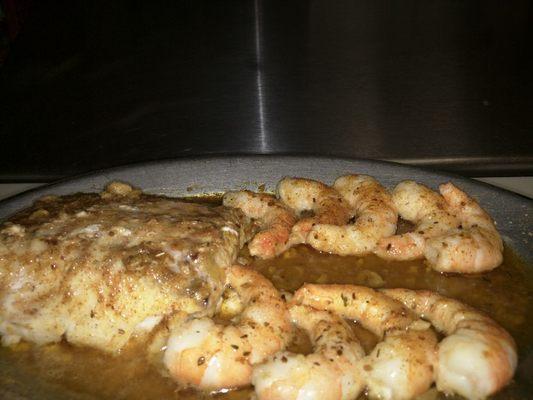 Icelandic Cod & Shrimp Cajun Style.