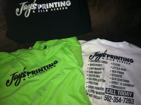 Jays Printing & Silk Screening officially shirt.