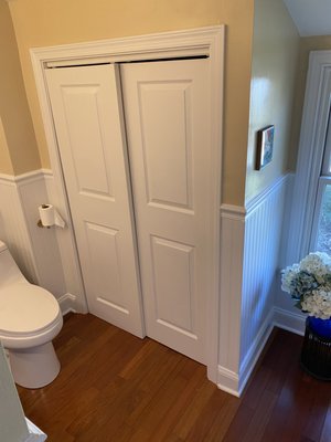 Updated customers powder room