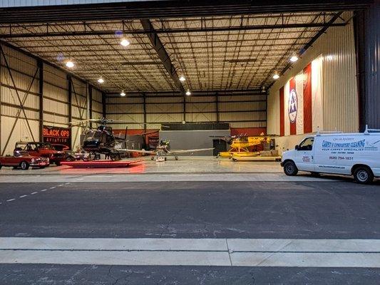 We used them to clean our flooring at our hanger. Amazing job!