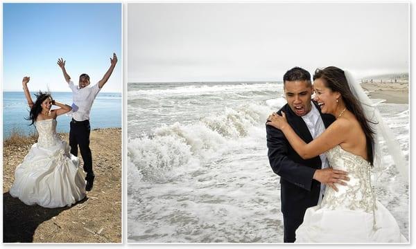 Trash the Wedding Dress new trend by Carlos Garcia Photography in Watsonville