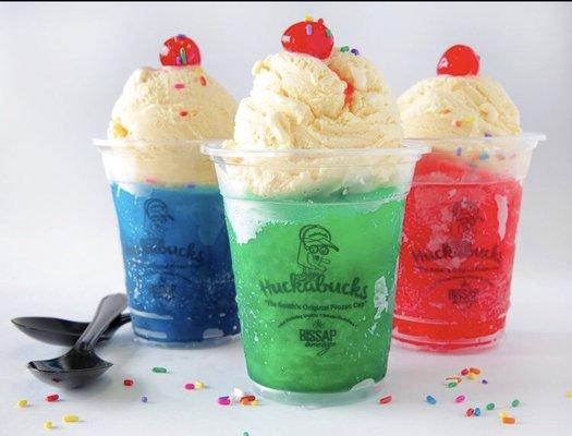 Huckabuck Frozen Cup. A Southern frozen dessert sometimes topped with ice cream