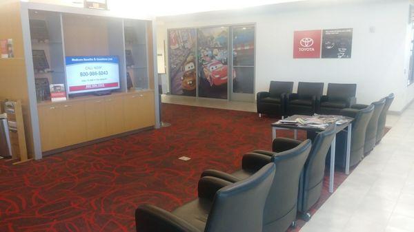 The large customer waiting area