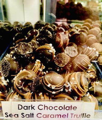 Dark Chocolate sea salt caramel Truffle is the best one. Winners circle :)...