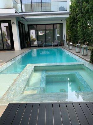 Jacuzzi and pool area.