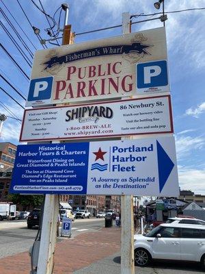 Parking entrance sign