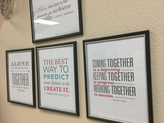 Inspirational quotes in our Learning Center!