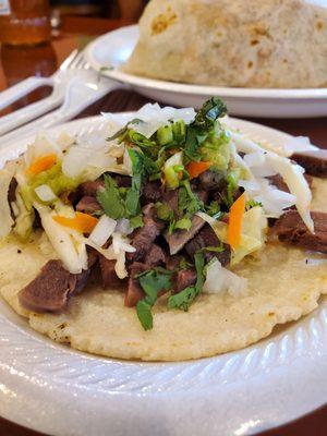 Beef tongue Taco