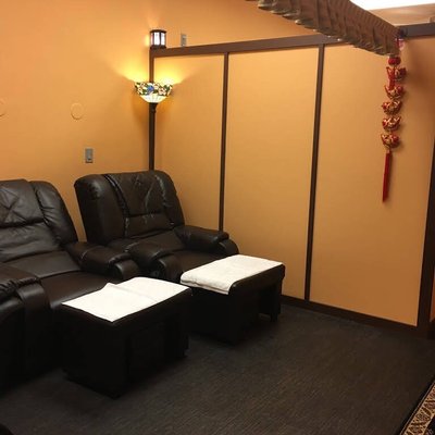 The foot massage area