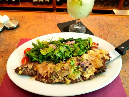 Skirt Steak. How the chef made this specific cut of steak so tender is incredible. My favorite dish there currently.