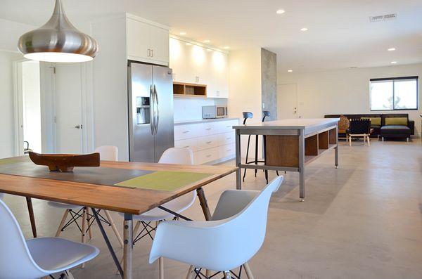 Dining area off the kitchen with all new appliances.