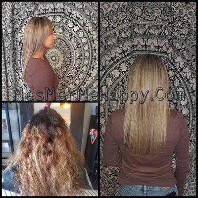 Before and after. Beautiful ash hair color, haircut and style. Consultations available with appointment