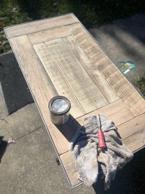 Handcrafted coffee table ,out of local materials