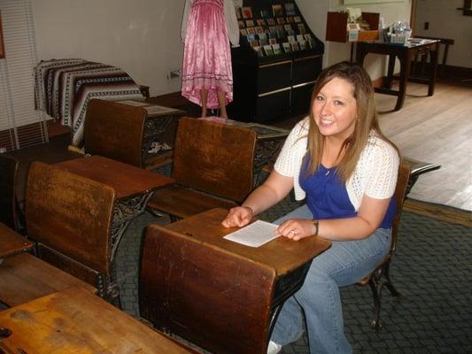 In the "school house" portion of the museum.