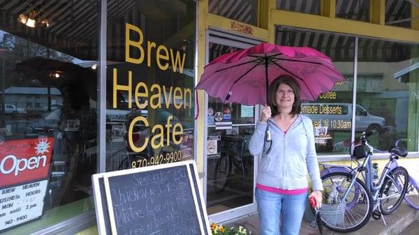 Even in bad weather Brew Heaven Cafe will cheer you up!