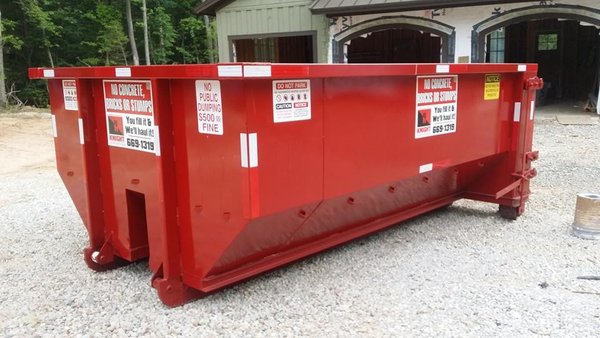 We carry the 15 yard open top dumpsters, 8' x 12' x 5 '