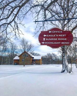 Welcome to Red Cedar Lodge. This way to your cabin! #ThisIsIowa