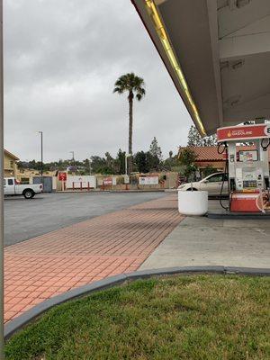 The car wash entrance