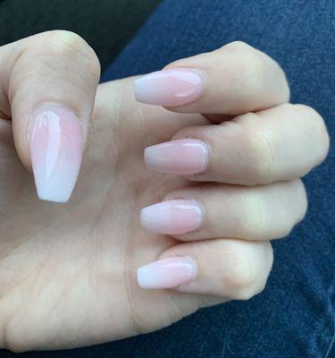 Ombré SNS nails