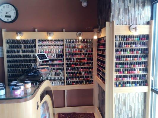 So Many choices from gel nails to regular nail polishes.