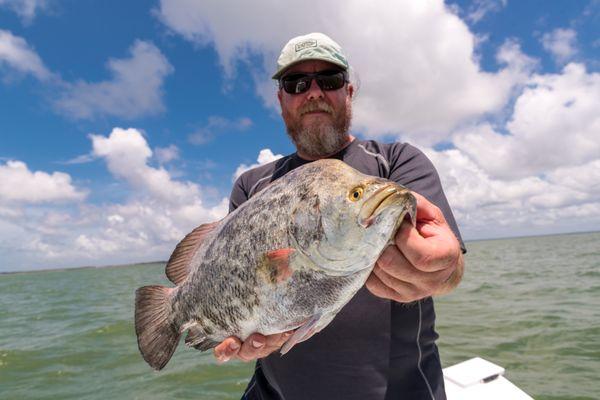 Andy Stivers from S&S Fire Pits getting it done on his annual Tripletail Charter!