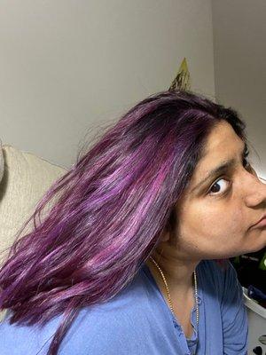 I loved this jammy purple she put in a while back! She definitely knows how to pick the right colors to suit your hair.