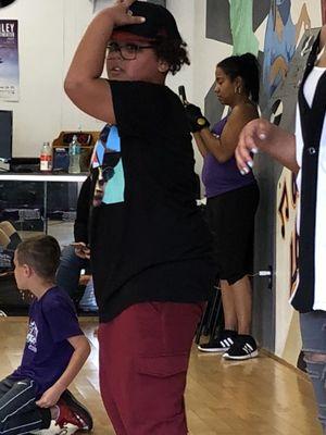 Kids take there classes with pride and trying there best to learn original hip hop dancing