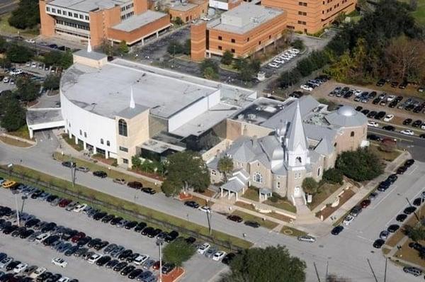 Aerial view of The Bethel Church