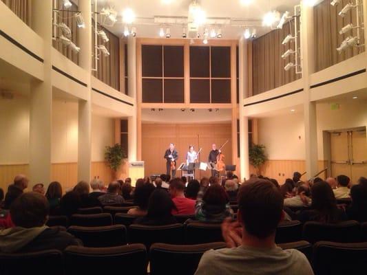 Wow!  What a beautiful venue with great acoustics.  The Aspen String Trio was fabulous!