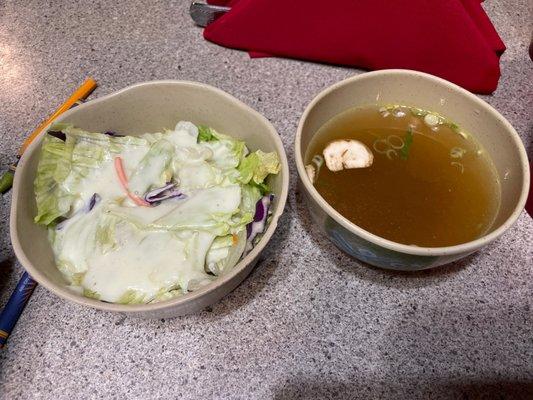 Soup and salad