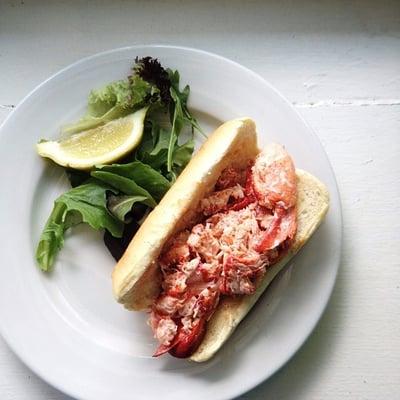 Huge chunks of lobster on a toasted bun. So good. Photo via Rick P.