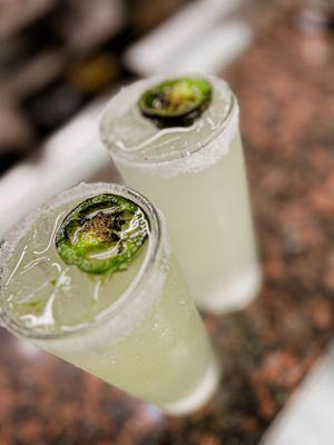 Jalapeño lime margaritas