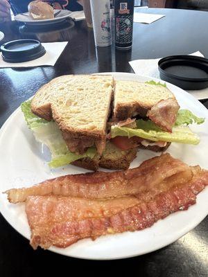 BLT on gluten free bread