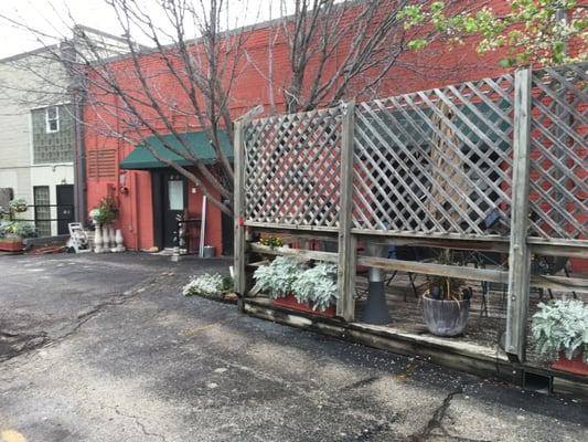 Residents patio; great spot for socialization with neighbors and visitors.